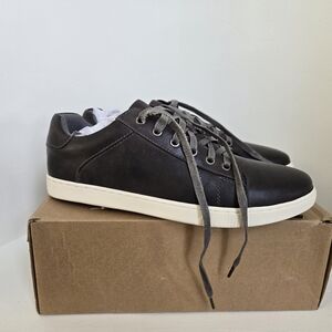 New In Box-Jousens Men's GREY Leather Sneakers, SIZE 10